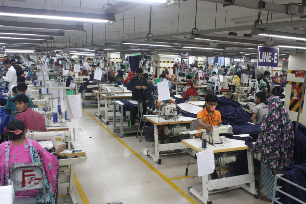 a garment manufacturing factory in India