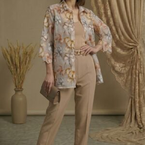 Soft Gold Blossom Overlay Co-ord