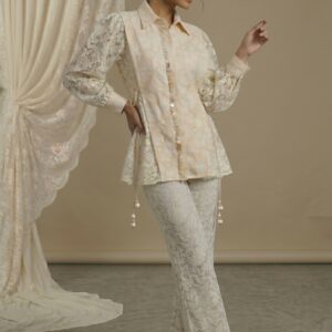 Pearl Ivory Textured Co-ord Ensemble