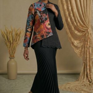 Dark Blossom Asymmetrical Co-ord Set