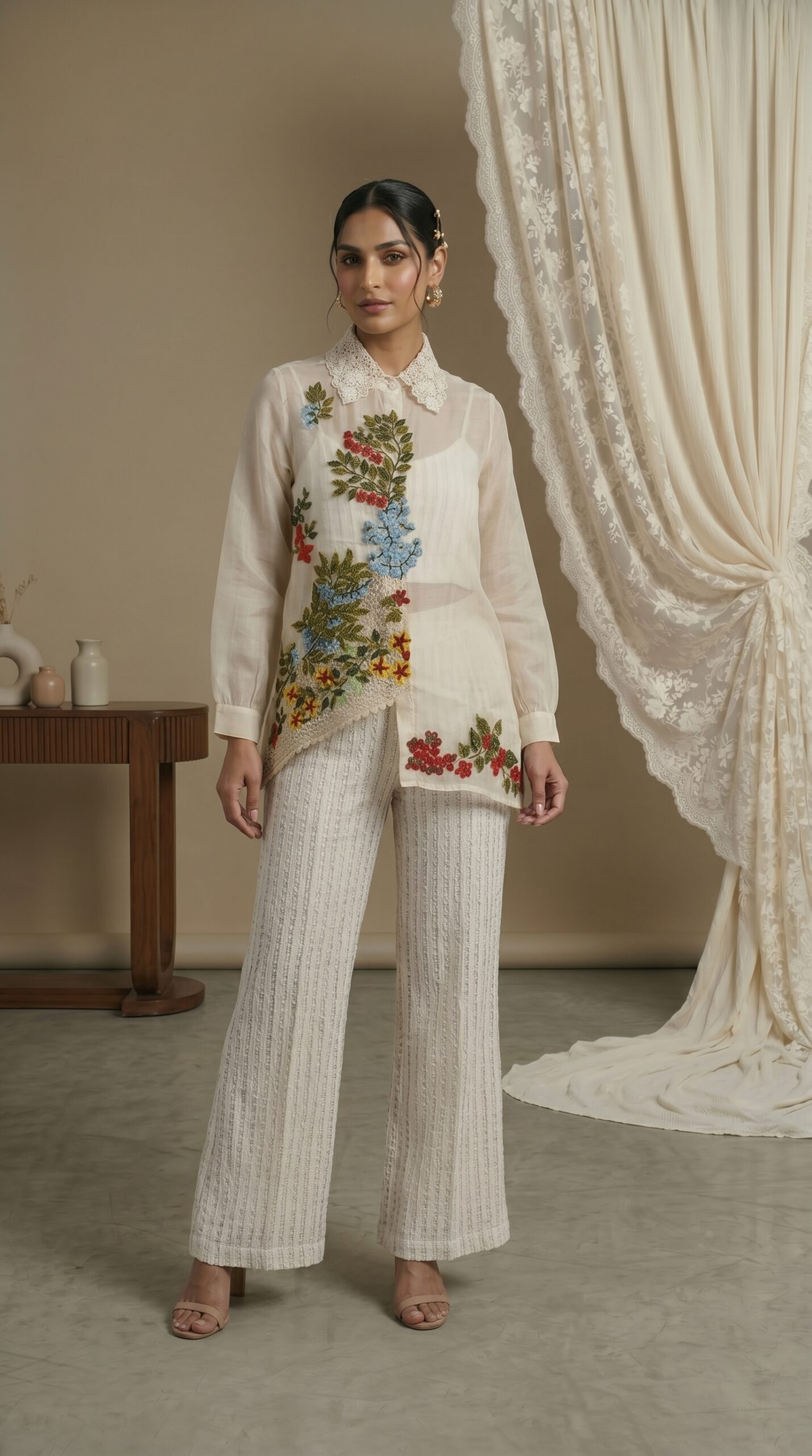 Botanical Grace Embroidered Outfit