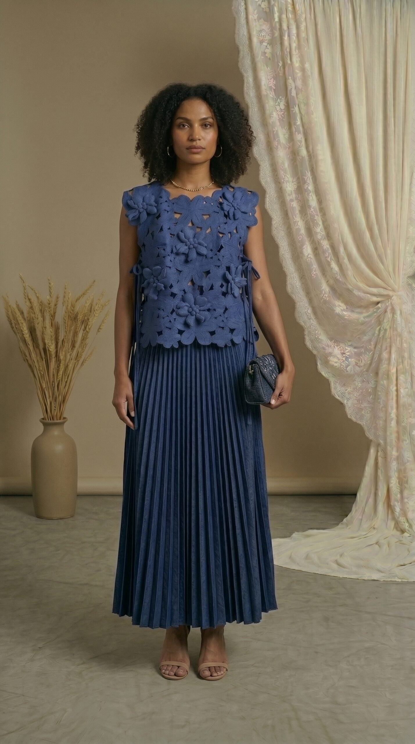 Indigo Blossom Statement Co-ord Set