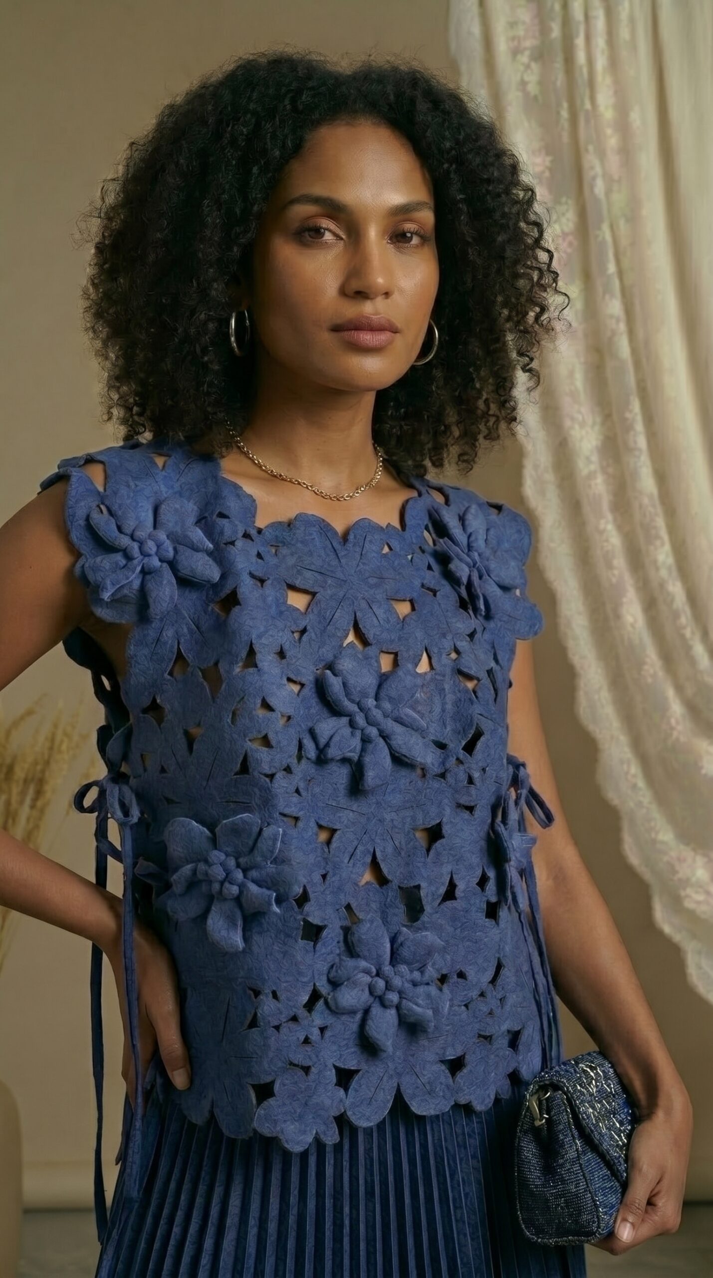 Indigo Blossom Statement Co-ord Set - Image 3