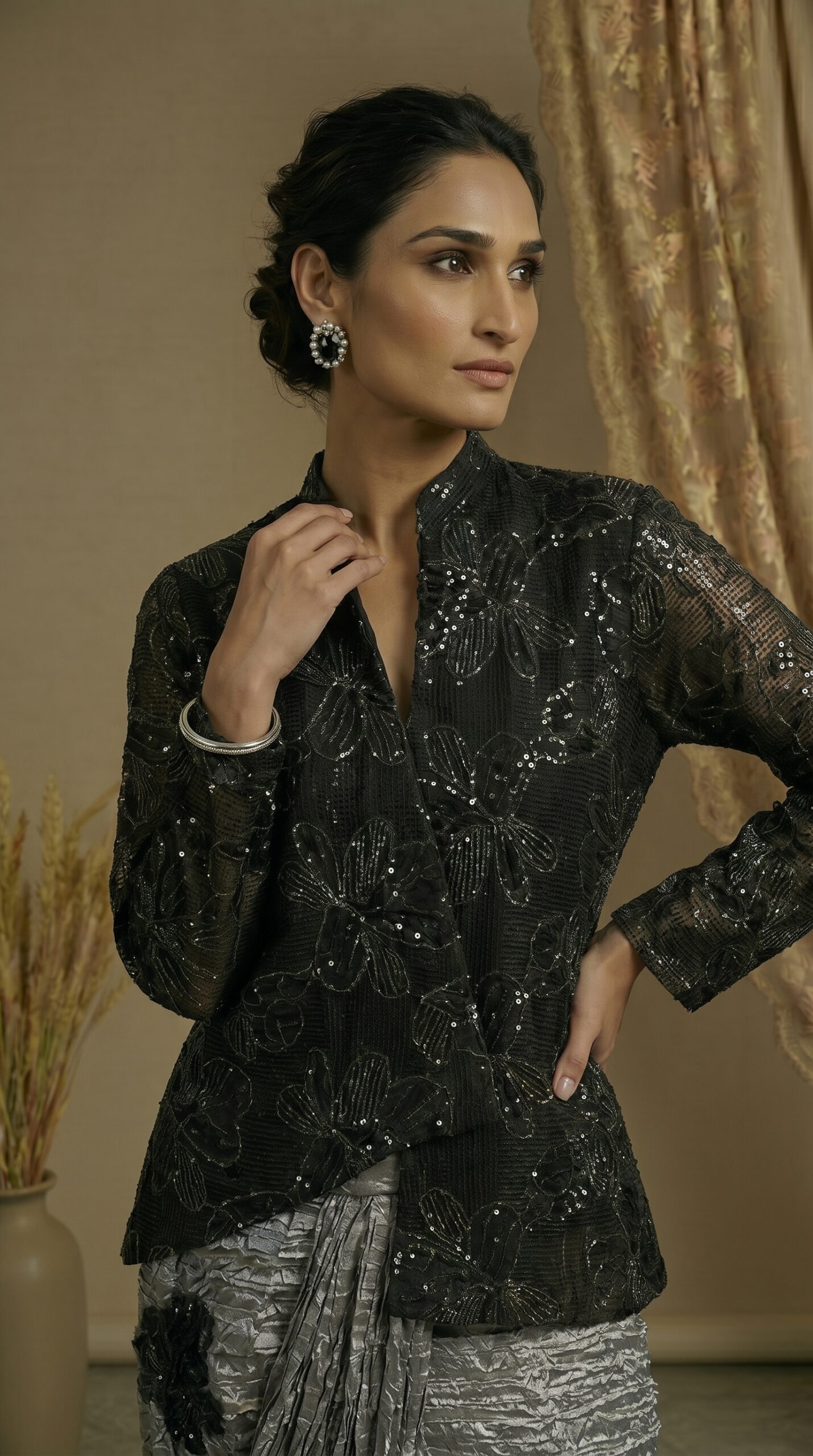 Eclipse Elegance Jacket & Skirt Set - Image 3