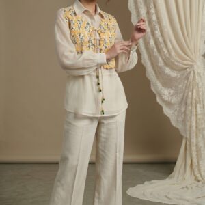 Golden Garden Sheer Shirt Ensemble