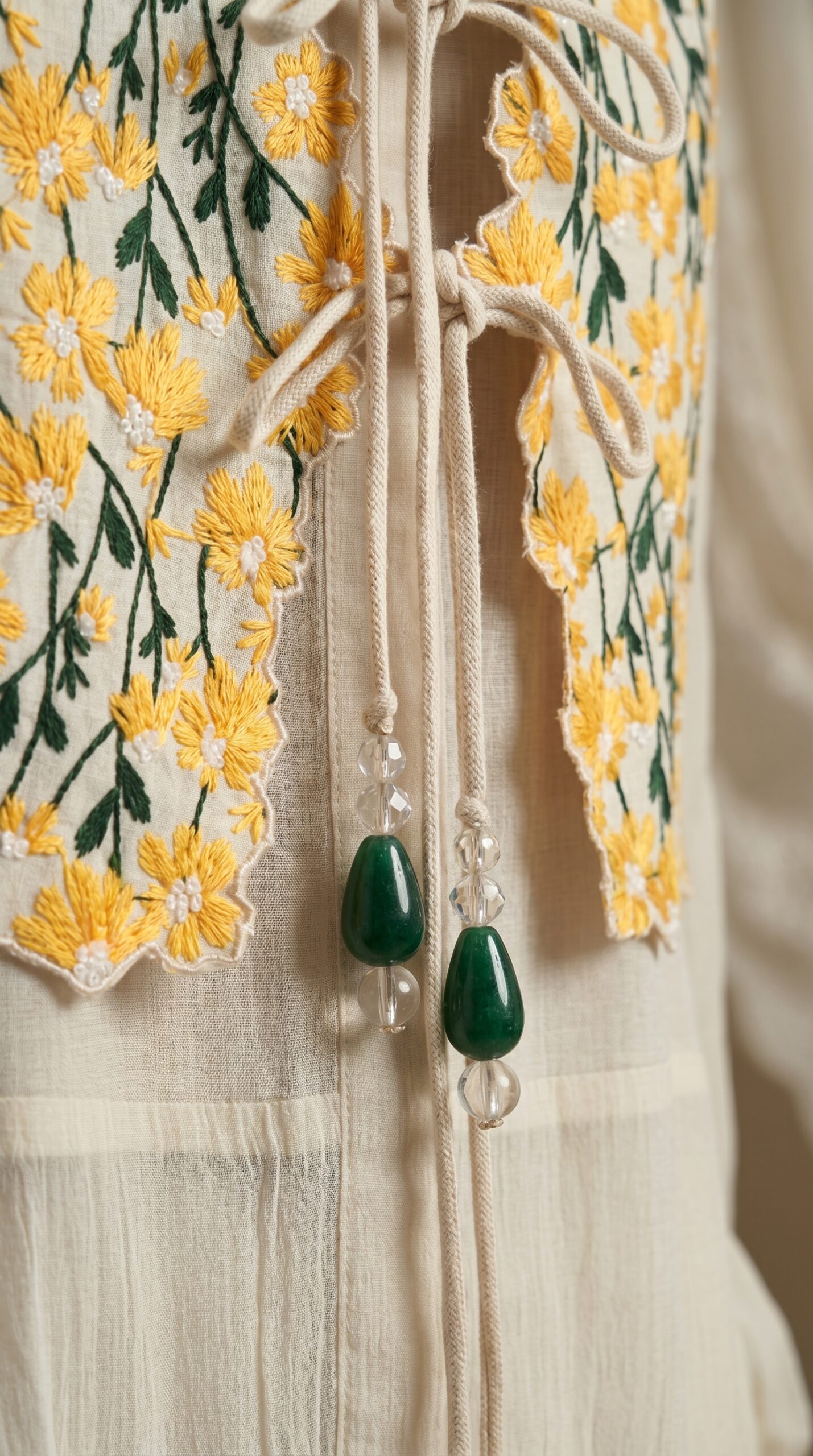Golden Garden Sheer Shirt Ensemble - Image 3